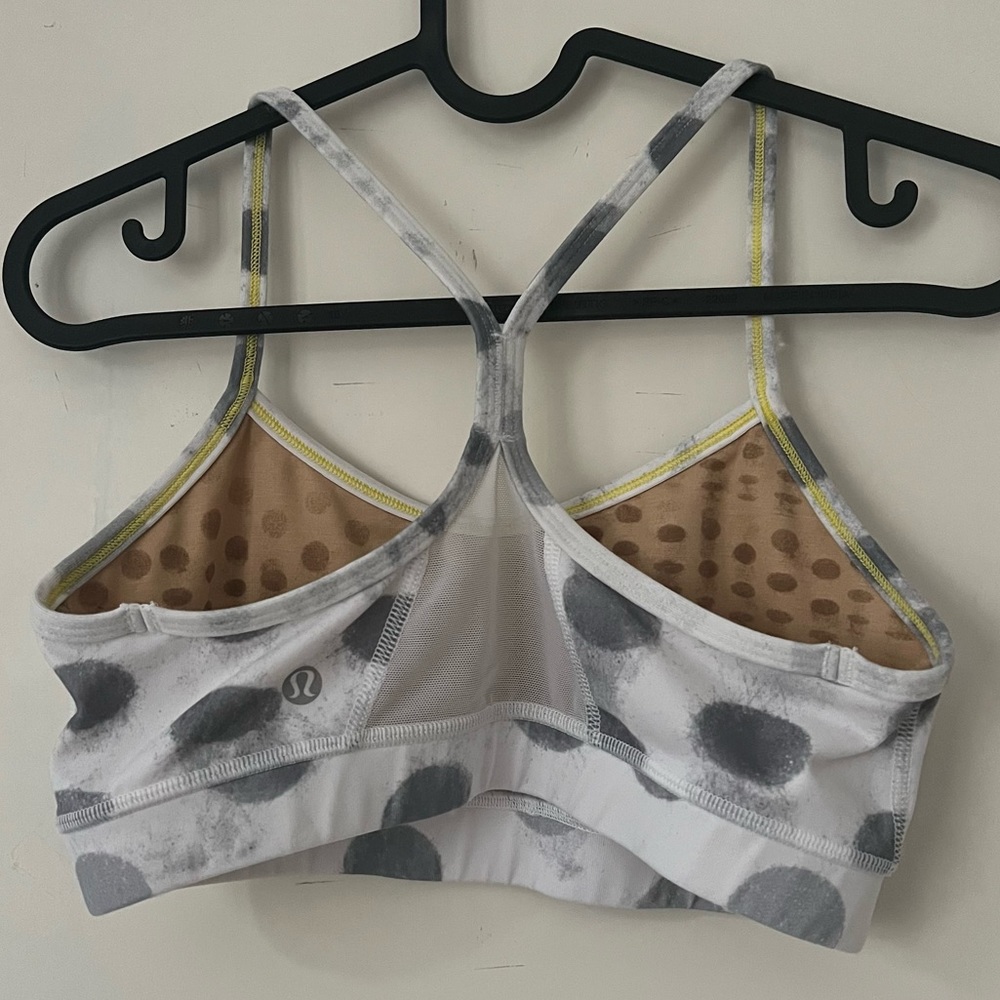 Lululemon Grey & White Polka Dot Sports Bra - Picture 4 of 5